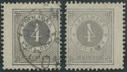 4 Ö Zifern grau, ideal klarer rückseitiger Abklatsch, sauber ...