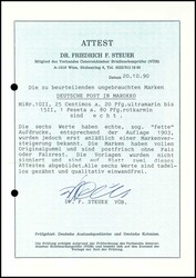 Amtlich nicht ausgegeben: 20 Pfennig bis 80 Pfennig Germania mit ...