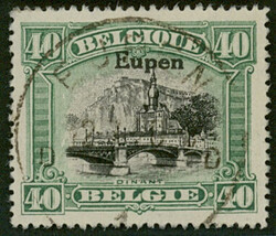 40 Centimes, grün/schwarz, gestempelt, tadellose Erhaltung, ...