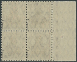 15 Pfg dunkelbraunkarmin, postfrischer Viererblock vom linken ...