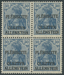 Unverausgabte 30 Pfg Germania mit dreizeiligem Aufdruck im tadellos ...