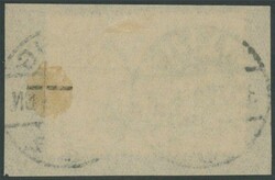 2 Mark schwarzblau mit Plattenfehler "kleiner waagerechter Strich im ...