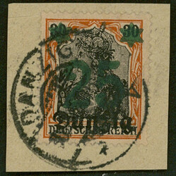 Sternchenprovisorium 25 Pfennig auf 30 Pfennig, gestempelt, ...