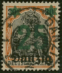 Sternchenprovisorium, 25 Pfennig auf 30 Pfennig, zeiggerecht ...