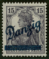 15 Pfennig, schwarzbraunviolett, postfrisch, unsigniert, tadellose ...