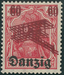 60 Pfg / 40 Pfg lebhaftlilarot Flugpost-Ausgabe September 1920 Marke ...