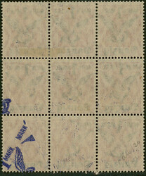 1 Mark / 40 Pfg lebhaftlilarot Neunerblock Flugpost-Ausgabe September ...