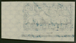 100 Mark Flugpost, Probedruck, ungezähnt in grünlichblau, ohne ...