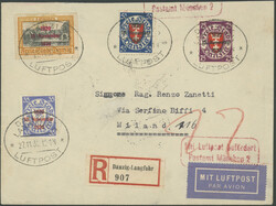 1930, 2 R-LP-Briefe ab Danzig Langfuhr 27.11.30 via Berlin 28.11. und ...