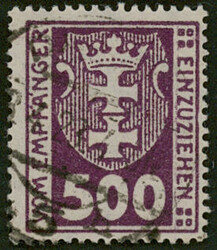 500 Pfennig, dunkelpurpur, Wasserzeichen 3Y, zeitgerecht gestempelt, ...