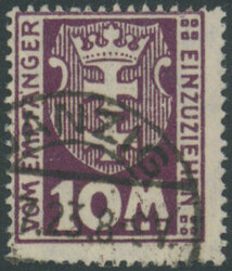 10 Mark kleines Wappen, stehendes Wasserzeichen, zeitgerecht ...