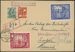 8 und 16 Pfg Kontrollrat II, 12 Pfg sowie 75 Pfg Leipziger Messe in ...