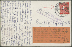 Zurück an den Absender ! ... nach dem Ausland unzulässig - Postamt ...