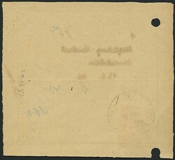 10 Pfg Ziffer, EF auf gelochter Aufgabebescheinigung CHARLOTTENBURG ...