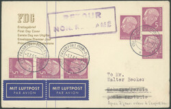 5 Pfg Heuss I per 6 Stück auf Auslands-(Drucksache) per Luftpost ab ...