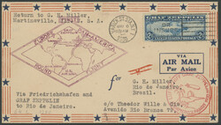 Südamerikafahrt 1930, US - Post, Etappe Friedrichshafen - Rio, Brief ...