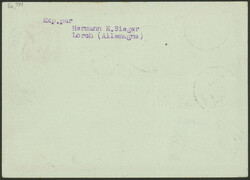 3. Südamerikafahrt 1932, attraktiv auffrankierte GSK von Brüssel 14 ...