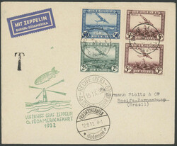 6. Südamerikafahrt 1932, Brief ab Brüssel 10.9. via Friedrichshafen ...