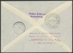 1. Südamerikafahrt 1933, Brief ab Brüssel 2.5. via Friedrichshafen ...