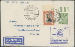 3. Südamerikafahrt 1933, Brief ab Valettta 26.6.33 via Rom 28.6. und ...