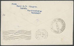 3. Südamerikafahrt 1933, Brief ab Valettta 26.6.33 via Rom 28.6. und ...