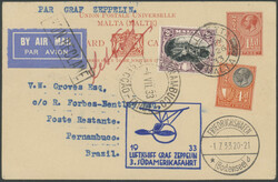 3. Südamerikafahrt 1933, GA-Kartef ab mit Zusatzfrankatur ab ...