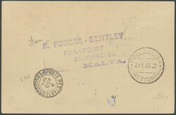 3. Südamerikafahrt 1933, GA-Kartef ab mit Zusatzfrankatur ab ...