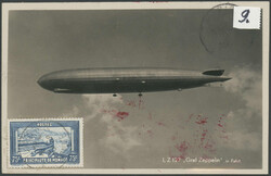 5. Südamerikafahrt 1933 R-Zeppelinfotokarte Monaco Ville an das ...