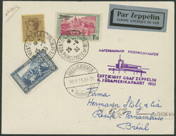 8. Südamerikafahrt 1933, Brief ab Monte Carlo 25.9. nach Recife, rs. ...