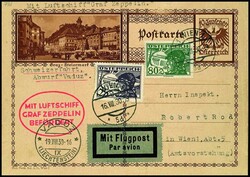 Fahrt nach Vaduz 1930, Abwurf Vaduz, auffrankierte 10 ...