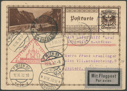 Russlandfahrt 1930, 24 g Bildpost-GSK (Flexenstraße) mit rs ...