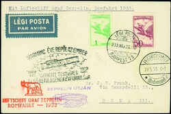 Italienfahrt 1933, Abgabe Rom, Karte ab Budapest 26.5. mit 50 F und 1 ...