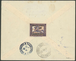 3. Südamerikafahrt, R-Brief ab Haiphong 14.6.1933 via Saigon 17.6., ...