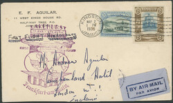 1. Nordamerikafahrt 1936 Jamaica-Post, Brief von Kingston nach London ...
