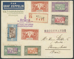 3. Südamerikafahrt (Argentinienfahrt), R-Brief mit beidseitiger ...