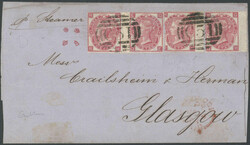 3 P QV, four copies (Pl. 4), all oversized with large margins, 1x ...
