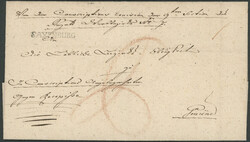 SAXENBURG 1823, schwarzer L1 auf gesiegelter Faltbriefhülle ...