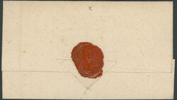 SAXENBURG 1823, schwarzer L1 auf gesiegelter Faltbriefhülle ...