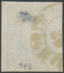 1,05 Kr blau Franz-Joseph I. Prägedruck Type I Zeitungsmarke 1858ZKr ...