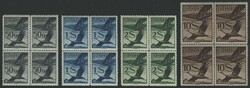 Flugpostausgabe komplett in 20 postfrischen Pracht-Viererblocks ...