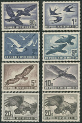 Flugpost Vögel, überkomplett 8 Werte postfrisch in ...
