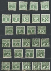 LEVANTE, PORTOMARKEN ¼-30 Pia grün auf Kreidepapier sowie auf ...