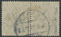 5 Pfg Germania grün mit seltener, schwarz glänzender Aufdruckfarbe, ...