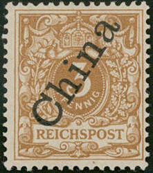 3 Pfg hellocker steiler Aufdruck Freimarken-Ausgabe 1898 in ...