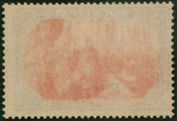 5 Mark grünschwarz/bräunlichkarmin Type I Nachmalung mit rot und ...