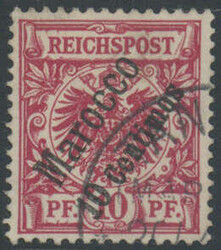 10 Centimos auf 10 Pfg rotkarmin Ausgabe 1899 tadellos gestempeltes ...