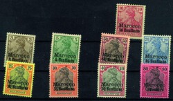 3 Centimos auf 3 Pfennig bis 1 Peseta auf 80 Pfennig Germania, neun ...