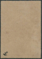 1916, 1 Rupie graurot, die nicht mehr verausgabte Aushilfs-Marke - ...