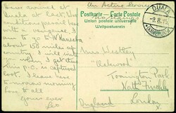 DUALA b auf Feldpostkarte eines englischen Soldaten nach London, ...
