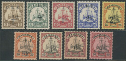 1/2 d auf 3 Pfg bis 8 d auf 80 Pfg Freimarken-Ausgabe 1915 in ...